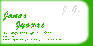 janos gyovai business card