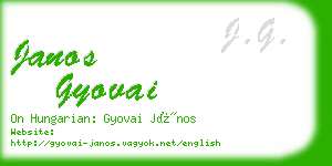 janos gyovai business card